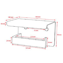 Nero Shelf Black Stainless Steel Toilet Paper Holder